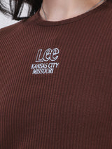 SLIM FIT ON THE GO COLLECTION WOMEN'S SHORT SLEEVE T-SHIRT BROWN