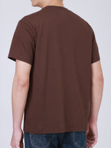 เสื้อยืดแขนสั้นผู้ชาย ทรงตรง สีน้ำตาล