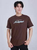 COMFORT FIT ON THE GO COLLECTION MEN'S SHORT SLEEVE T-SHIRT BROWN