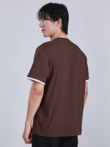 COMFORT FIT ON THE GO COLLECTION MEN'S SHORT SLEEVE T-SHIRT BROWN