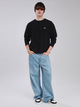 COMFORT FIT NEW MARKET COLLECTION MEN'S LONG SLEEVE T-SHIRT BLACK