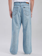 กางเกงยีนส์ผู้ชาย คอลเลคชั่น NEW MARKET WIDE LEG FIT เอวสูง ทรงขากว้าง สียีนส์อ่อน