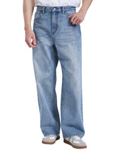 EXTRA WIDE FIT ON THE GO COLLECTION HIGH RISE RELAXED MEN'S JEANS LIGHT INDIGO