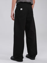 BARREL FIT NEW MARKET COLLECTION MID RISE CURVED-LEG MEN'S PANTS BLACK