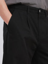 BARREL FIT NEW MARKET COLLECTION MID RISE CURVED-LEG MEN'S PANTS BLACK