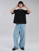 BOXY FIT NEW MARKET COLLECTION MEN'S SHORT SLEEVE T-SHIRT BLACK