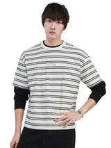 เสื้อยืดแขนสั้นผู้ชาย คอลเลคชั่น NEW MARKET BOXY FIT สีครีม