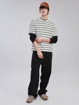 เสื้อยืดแขนสั้นผู้ชาย คอลเลคชั่น NEW MARKET BOXY FIT สีครีม