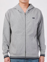 REGULAR FIT MEN'S ZIP UP HOODIE GREY