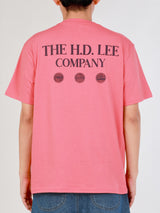 เสื้อยืดแขนสั้นผู้ชาย คอลเลคชั่น LEE RIDERS COMFORT FIT สีชมพู