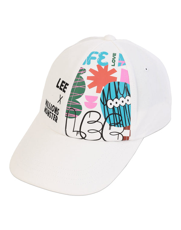 หมวกแก๊ปผู้ชาย / ผู้หญิง คอลเลคชั่น LEE X MILLIONSMONSTER สีขาว
