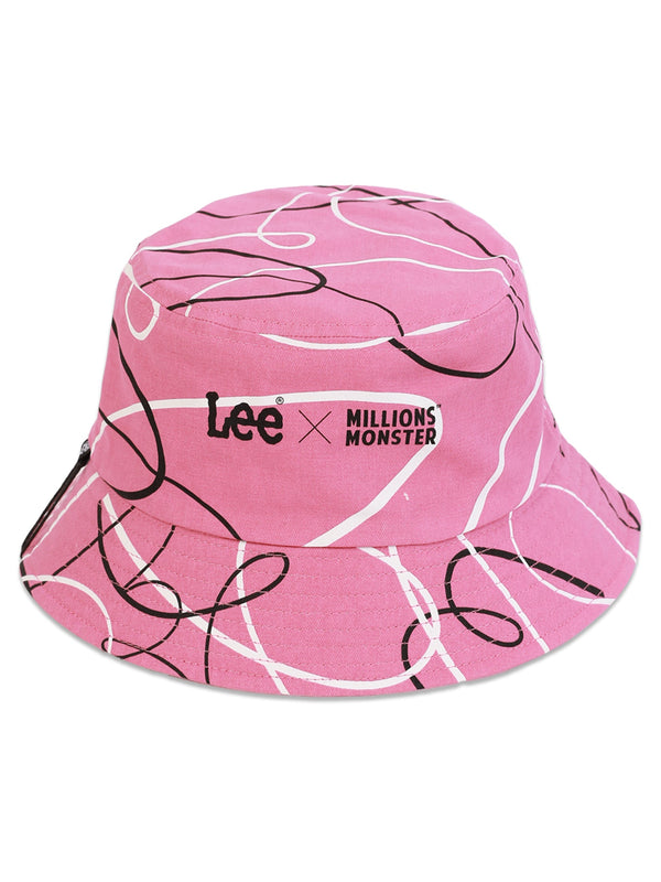 หมวกผู้ชาย / ผู้หญิง คอลเลคชั่น LEE X MILLIONSMONSTER สีชมพู