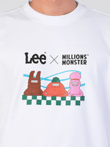 เสื้อสเวตเชิ้ตผู้ชาย คอลเลคชั่น LEE X MILLIONSMONSTER COMFORT FIT สีขาว