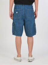 MEN'S DENIM SHORTS LEE RIDERS COLLECTION MID RISE REGULAR FIT MID INDIGO
