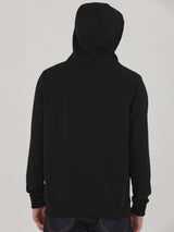 เสื้อฮู้ดดี้แบบสวมผู้ชาย ทรงตรง สีดำ