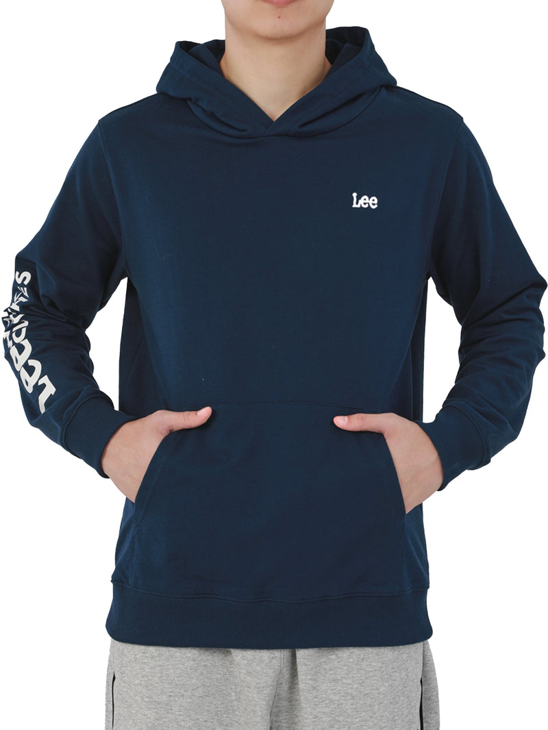 REGULAR FIT MEN'S PULLOVER HOODIE DARK BLUE