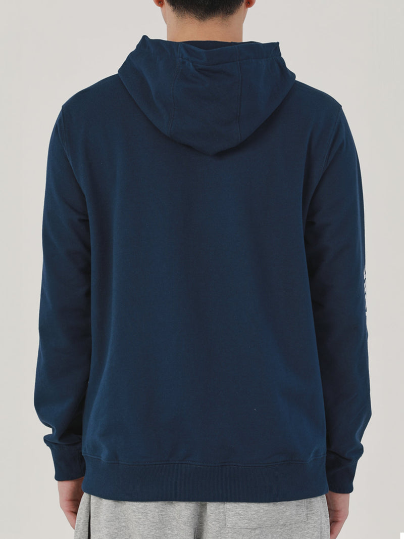 REGULAR FIT MEN'S PULLOVER HOODIE DARK BLUE