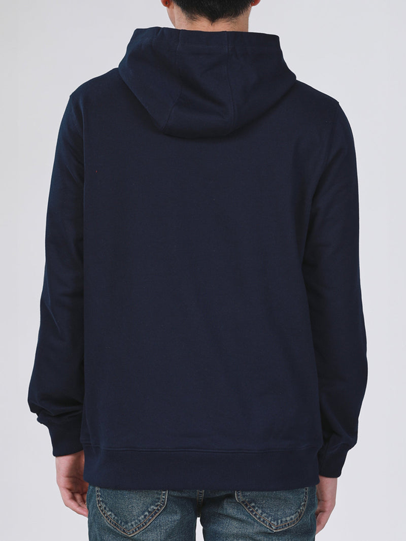 เสื้อฮู้ดดี้แบบสวมผู้ชาย ทรงตรง สีกรมท่า