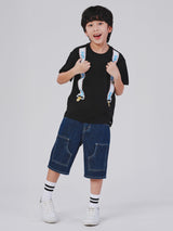 REGULAR FIT WINTER LOVE LEE COLLECTION BOY'S TEE SHORT SLEEVE BLACK