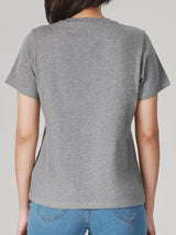 REGULAR FIT WOMEN'S TEE SHORT SLEEVE GREY