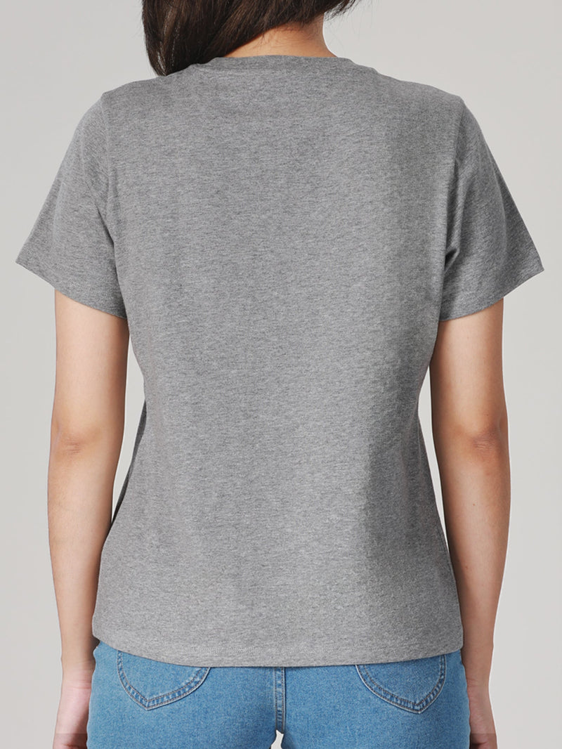 REGULAR FIT WOMEN'S TEE SHORT SLEEVE GREY
