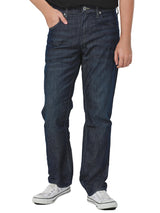 ZED FIT JADE FUSION COLLECTION MID RISE SLIM MEN'S JEANS DARK INDIGO