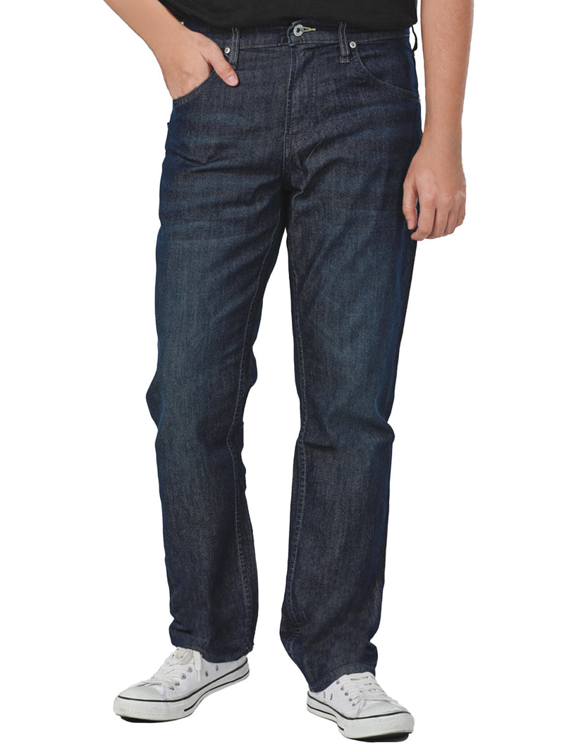 ZED FIT JADE FUSION COLLECTION MID RISE SLIM MEN'S JEANS DARK INDIGO