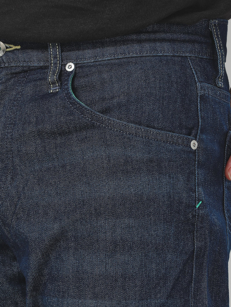 ZED FIT JADE FUSION COLLECTION MID RISE SLIM MEN'S JEANS DARK INDIGO