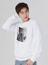COMFORT FIT LEE SMILEY COLLECTION MEN'S SWEATSHIRT WHITE
