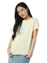 เสื้อยืดแขนสั้นผู้หญิง ทรงตรง สีเหลือง