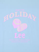 เสื้อยืดแขนสั้นผู้หญิง ทรงตรง สีฟ้า