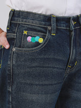 STRAIGHT FIT LEE SMILEY COLLECTION MID RISE REGULAR BOY'S JEANS MID INDIGO