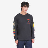 RELAXED FIT BE@RBRICK COLLECTION MEN'S TEE LONG SLEEVE BLACK