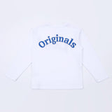 เสื้อยืดแขนยาวเด็กผู้ชาย คอลเลคชั่น LEE ORIGINALS ทรงตรง สีขาว