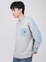 เสื้อสเวตเชิ้ตผู้ชาย คอลเลคชั่น ON THE GO LOOSE FIT สีเทา