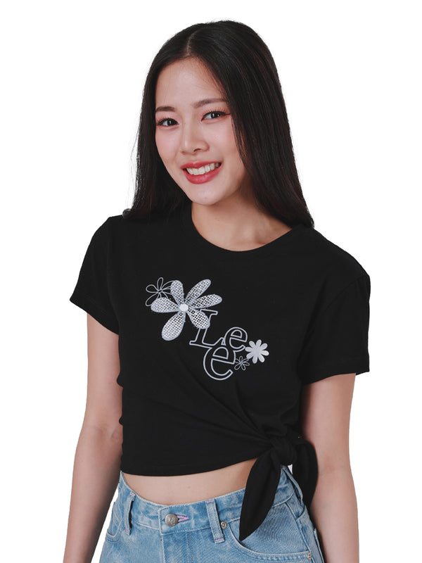 LEE PINK COLLECTION CROPPED FIT WOMEN'S TEE SHORT SLEEVE BLACK
