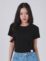 LEE PINK COLLECTION CROPPED FIT WOMEN'S TEE SHORT SLEEVE BLACK