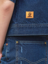 CROPPED FIT 101 COLLECTION WOMEN'S SHORT SLEEVE SHIRT MID INDIGO