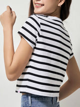 CROP FIT LEE PINK COLLECTION WOMEN'S TEE SHORT SLEEVE WHITE