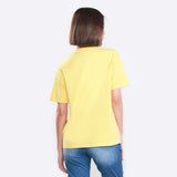เสื้อยืดแขนสั้นผู้หญิง SUMMER CHILL คอลเลคชั่น ทรงบอยเฟรนด์ สีเหลือง