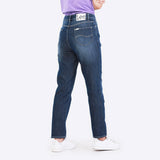 กางเกงยีนส์ผู้หญิง SUMMER CHILL คอลเลคชั่น ANNA FIT เอวสูง ทรงตรง สียีนส์
