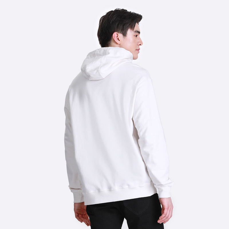COMFORT FIT ICONIC LOGO COLLECTION MEN'S PULLOVER HOODIE OFF-WHITE