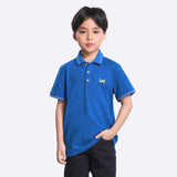 REGULAR FIT ICONIC LOGO COLLECTION BOY'S POLO SHORT SLEEVE NAVY