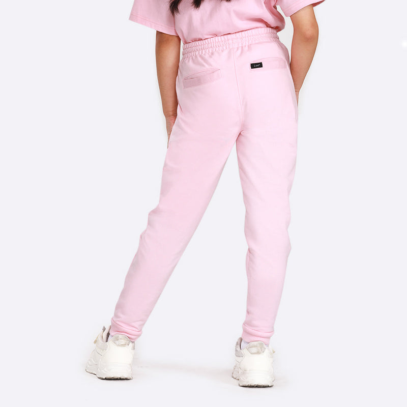 REGULAR FIT ICONIC LOGO COLLECTION MID RISE UNISEX JOGGER PINK