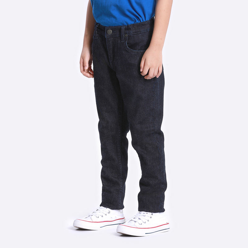 RILEY FIT ICONIC LOGO COLLECTION MID RISE SLIM BOY'S JEANS DENIM