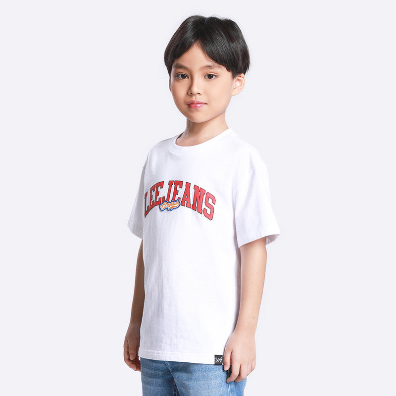REGULAR FIT LEE CLUB COLLECTION BOY'S TEE SHORT SLEEVE WHITE
