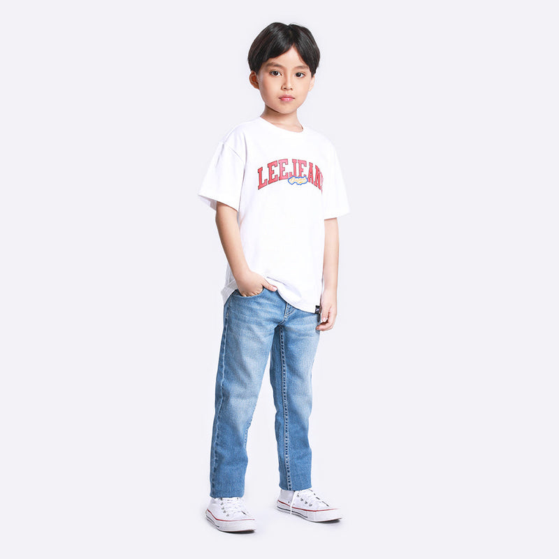 REGULAR FIT LEE CLUB COLLECTION BOY'S TEE SHORT SLEEVE WHITE