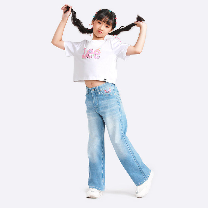 CROP FIT LEE CLUB COLLECTION GIRL'S TEE SHORT SLEEVE OFF-WHITE