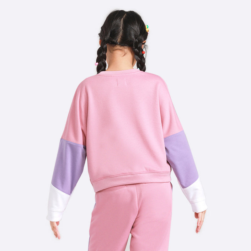 OVERSIZE FIT LEE CLUB COLLECTION GIRL'S PULLOVER PINK
