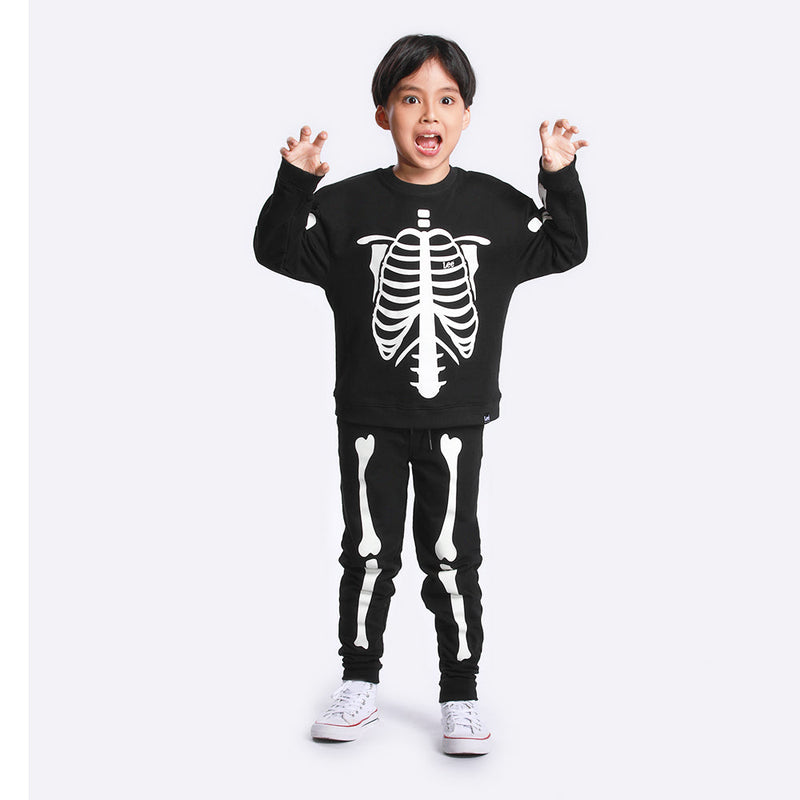 OVERSIZE FIT HALLOWEEN COLLECTION BOY'S PULLOVER BLACK